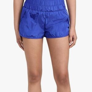 Free People Blue Athletic Shorts with Elastic Waistband